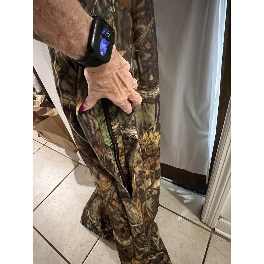 Walls Vintage Brown Camo Waterproof Wind roof Waders Sz Xl Leg Storm Flaps - Picture 6 of 9